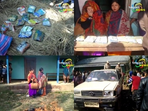 Locals seize and burn 13kg of heroin number 4 in Sekmaijin Thongam in Mayang Imphal