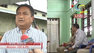 Minister Biren inspects FCS godowns in Imphal East, Napet Palli and Porompat godowns to become functional within this month