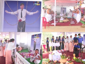 People pay tribute to Sapam Robinhood on his first memorial service