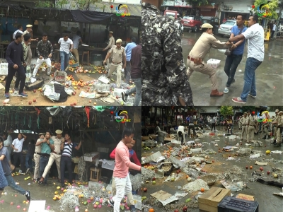 Volunteers of JCILPS students&#039; wing vandalise fruit stalls in Thangal Bazar