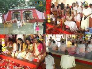 Inclement weather hit devotees, unlike the past years  Hiyangthang Lairembi temple witnesses thin crowd