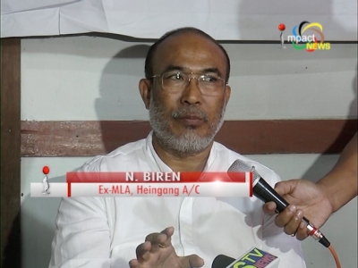 In a major political development, Heingang A/C MLA Nongthombam Biren quits Primary membership of Congress party; also resigns as MLA