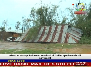 Thunderstorm damage more than 100 houses in Mayang Imphal and Tengnoupal, Ministers visit affected people