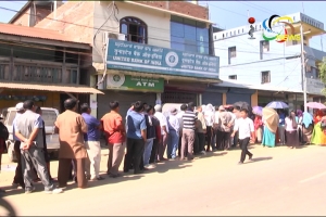 SBI and UBI Head offices in the heart of Imphal city has been overcrowded
