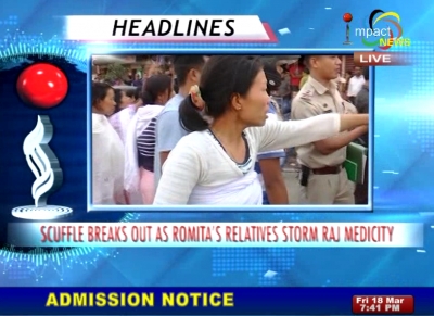 SCUFFLE BREAKS OUT AS ROMITA&#039;S RELATIVES STORM RAJ MEDICITY